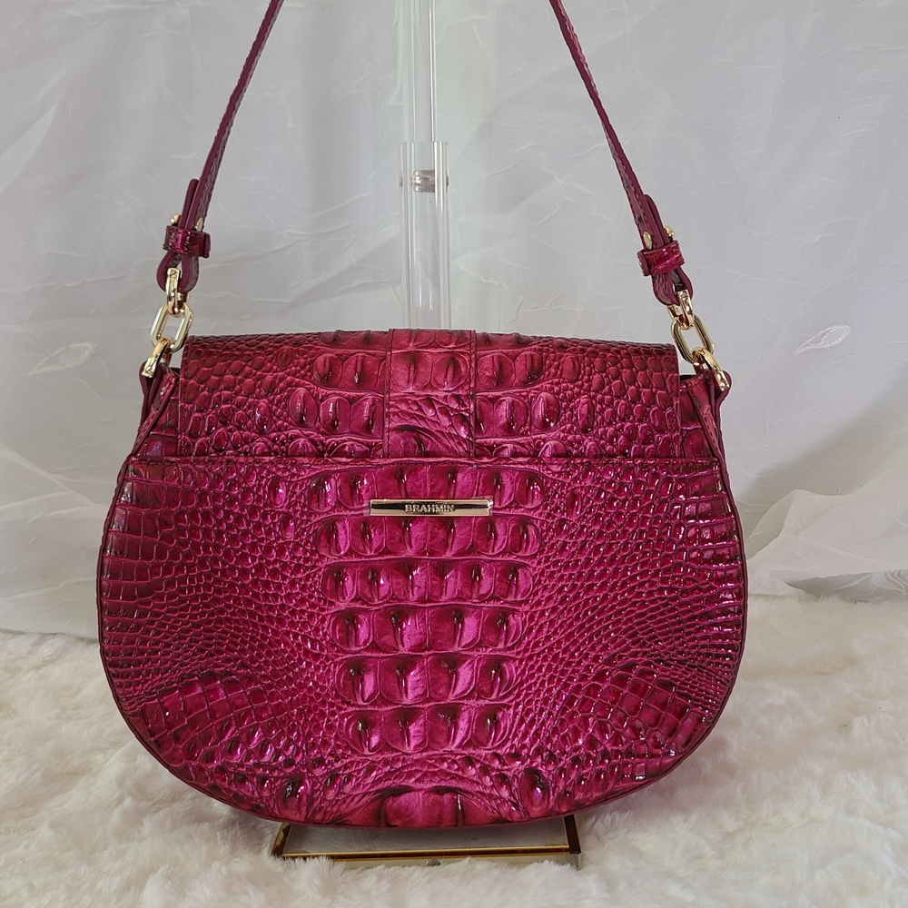 Brahmin Cynthia Shoulder Bag – Melbourne Croc Embossed Leather NWOT - Picture 6 of 9